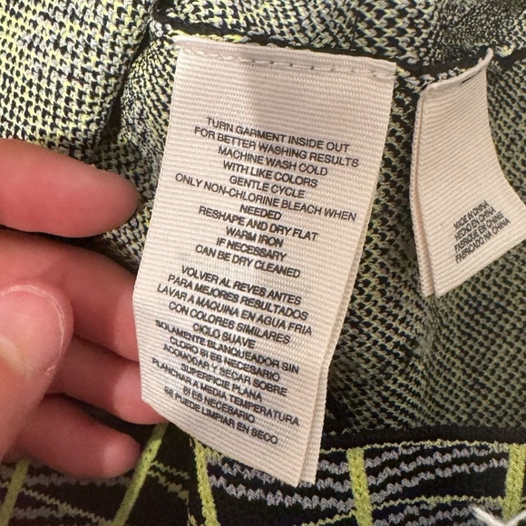 RACHEL ROY black & neon yellow knit mini pencil skirt - size xs - Picture 3 of 5